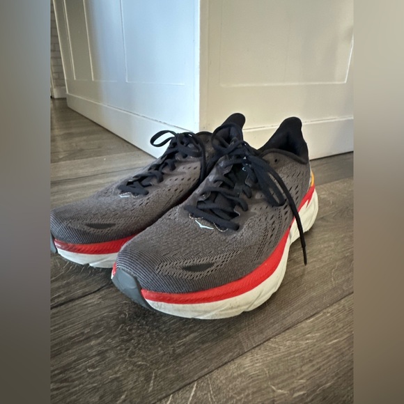 Hoka One One Clifton 8 Running Shoes Men Size 9.5D Gray Comfort Low Top Sneakers - Picture 3 of 11